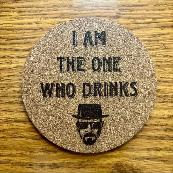 Funny Breaking Bad Laser Engraved Cork Coaster - Picture 1 of 5